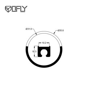 Waterproof Curved Shape LED Aluminum Profile Surface Mounted LED Profile