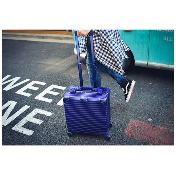 18 inch Multifunctional Trolley Suitcase with Password 17 Business Aluminum Frame for Men and Women