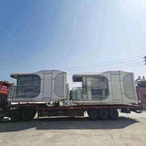 Modular Home Space Capsule Design Prefab Hotel Cabin with Steel Frame and