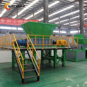 Solid Hard Metal Waste Shredding Machine Double Shaft Shredder with 800-5000kg/h