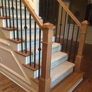 Customized Wrought Iron Cable Railing Posts XY-IR091