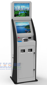 Camera Recorder LAN Cable Onwall Dual Screen Inforamtion All-in-1 Kiosk For