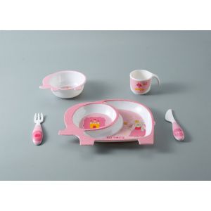 LFGB 5pc Divided Compartment Melamine Dinnerware Set