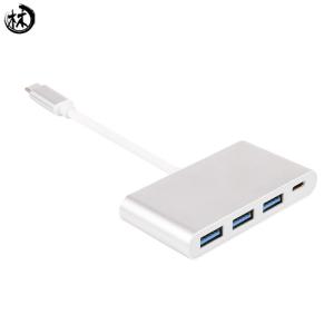 Cheap Kico High Speed USB-C Hub Type C to Usb 3.0 * 3 With Type-C Female Port 4-in-1 Factory Price for sale