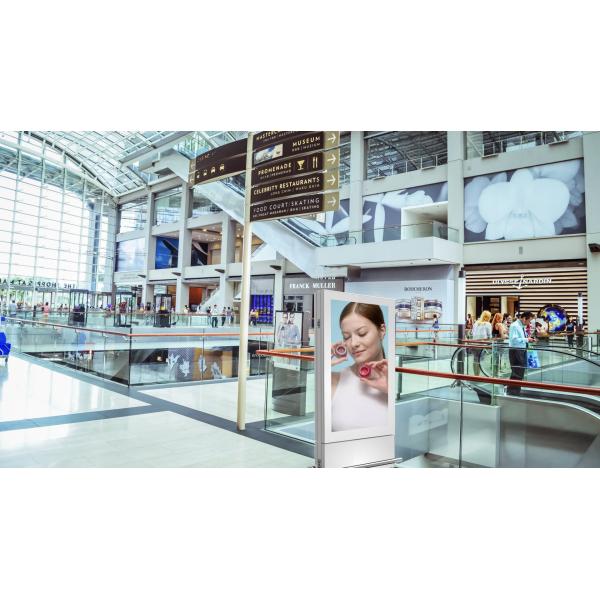 Floor Standing 700cd/m2 Indoor Digital Signage 206.9W 3840x2160 65 Inch RAL