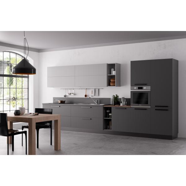 Quality Customized Grey And Black Kitchen Cabinets Tailored EB Kitchen Set wholesale