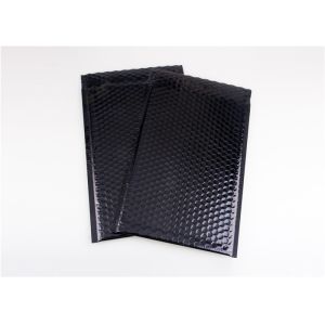 Durable Black Metallic Bubble Mailers Biodegradable Waterproof For Shipping