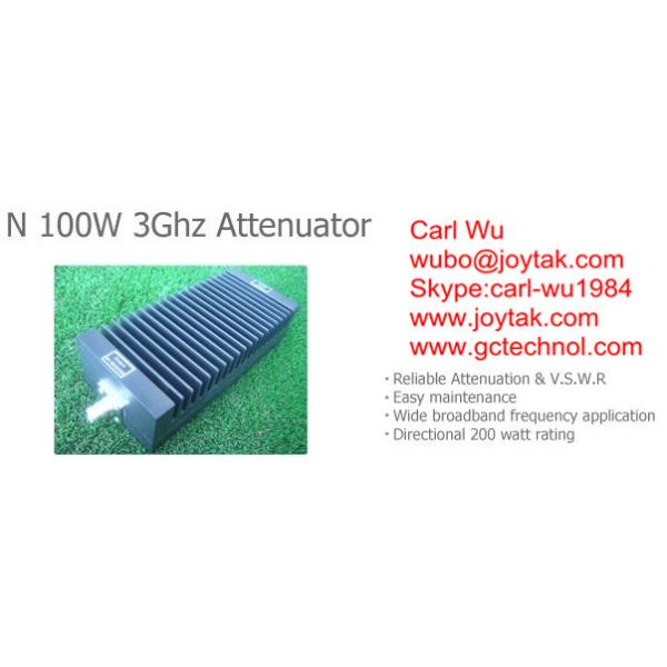 N type attenuator 100 Watt 3Ghz N male plug to N female jack fixed attenuator /