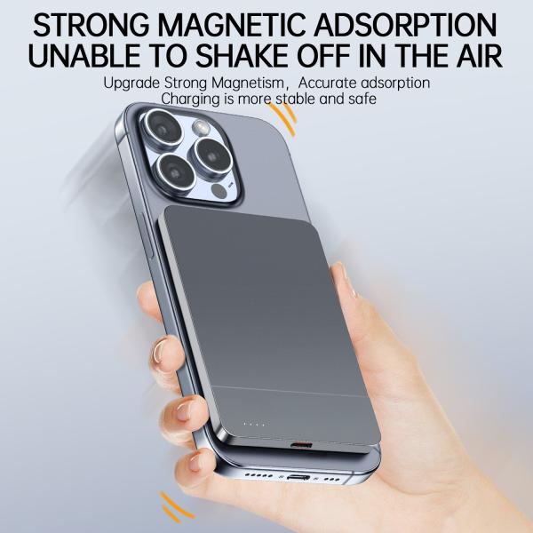 Quality Magnetic Wireless Power Bank Charger Convenient Space Saving Modern Design wholesale