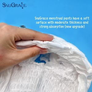 Non Woven Fabric Disposable Menstrual Panties with Fluff Pulp and Enhanced