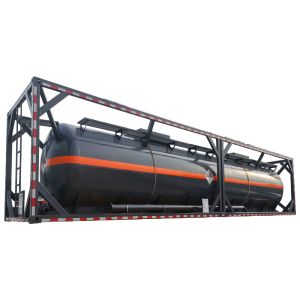 ISO 20 30 40 FT Tank Container For Clorhidric Acid High Capacity 28000 Liters