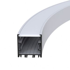 90lm Curved Round S Shape LED Aluminium Profile Curved Led Extrusion 2700K