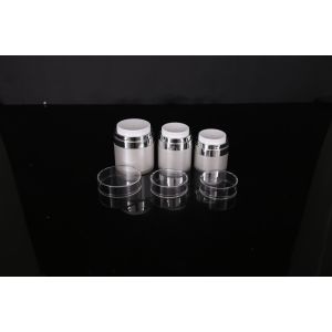 hand lip crystal pump empty square white Screen Printing Airless 30ml Cosmetic