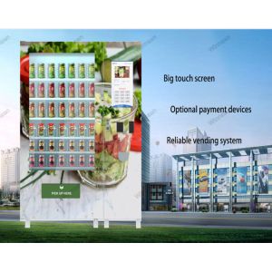 Lcd Cupcake 32 Inch Salad Vending Machine With Elevator And Cooling System