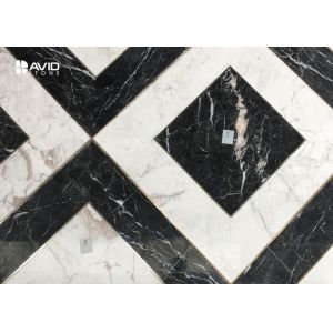 Modern Marble Tile Patterns Waterjet Medallions For Flooring / Wall Decoration