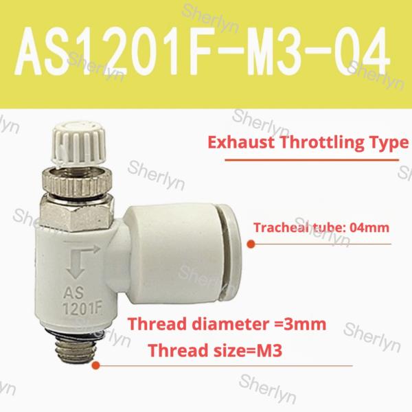 Quality SMC Pneumatic Speed Regulating Throttle Valve AS1201F-M5-06 wholesale