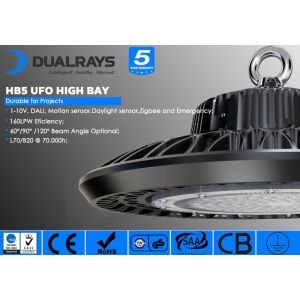 LED UFO High Bay Light IP65 With Motion Sensor and Emergency Function