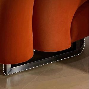 Vibrant Rainbow Fabric Recliner Armchair , Curve Plush Velvet Armchair