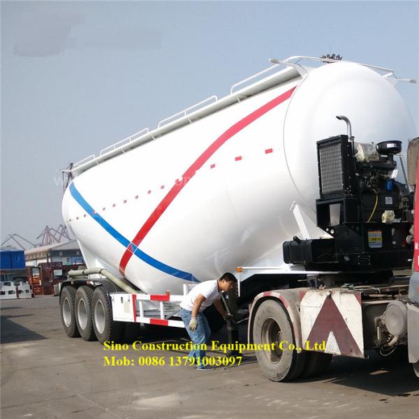 Q235A Weichai Heavy Duty Semi Trailers 3 Axles 60m3 Bulk Cement Truck 70 Ton