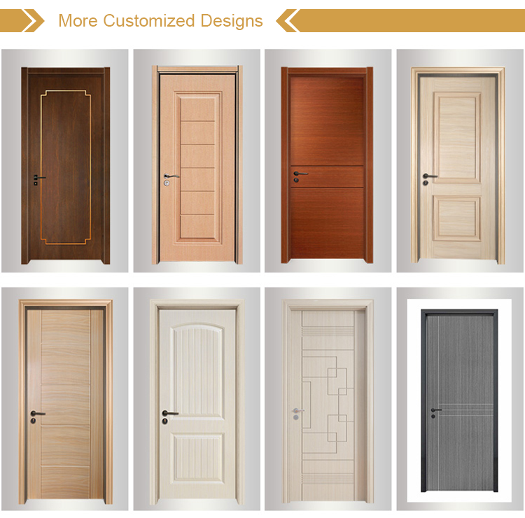 Customized Fireproof Wooden Door Knock Down Structure Interior Solid Wood Fire Door