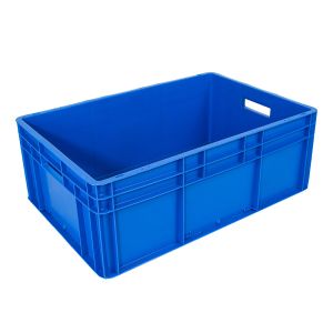 Convenient Eco-Friendly Plastic Storage Crate with Lid and Stackable Design