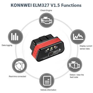 Easy Installation Konnwei Scan Tool KONNWEI KW901 WIFI Obd2 V1.5 Elm327