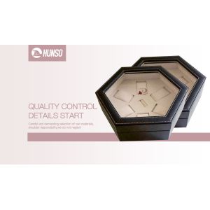 Black PU Leather Wrist Watch Storage Box Storage Display Suitcase Recyclable