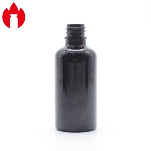 50ml Black Essential Oil Glass Screw Top Vials For Cosmetic