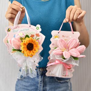 Digital Printing Creative Flower Greeting Cards Blank Inside For Personal