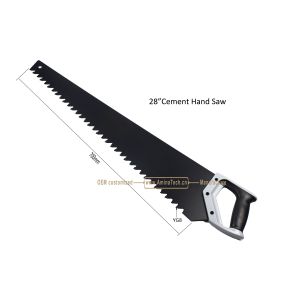 28"Cement Hand Saw,Carbon Steel,Tungsten Carbide Tip,Rubberized Handle,Cutting