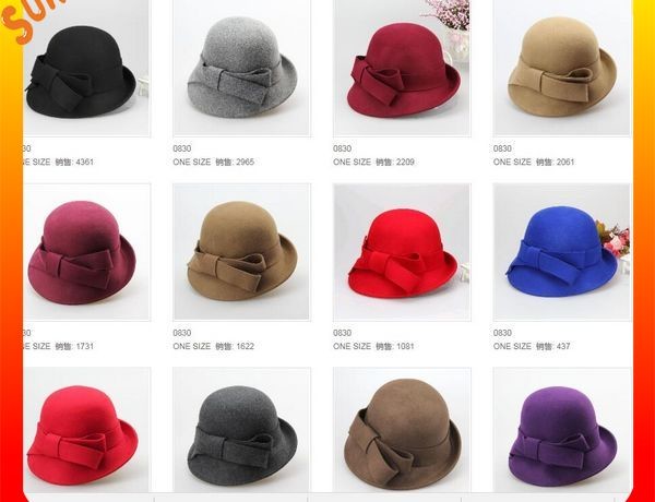 Fashion hot sale unique wool felt ladies hat, Crushable Australia wool hats for ladies
