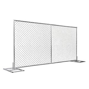 1.8m Galvanized Chain Link Temporary Fence Panel Quick Connect Clamps Anti Climb
