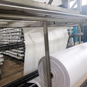 Big Bag PP Woven Sack Fabric , 60-220GSM Polypropylene Woven Fabric Roll