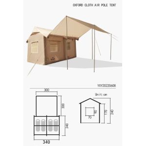 Air Family Inflatable Camping Tent Canvas Customized Luxury Polyester