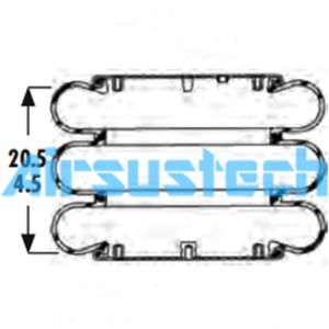 China Goodyear Automotive Air Spring 3B14-450 Triple Convoluted Suspenison Parts For Trucks And Trailers on sale