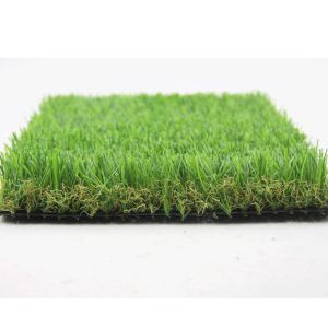 50mm Height Garden Artificial Grass Curved Wire Yarn Anti UV