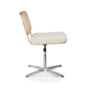 80 Cm Executive Rattan Office Chairs 0.092CBM 4D Adjust Pure White