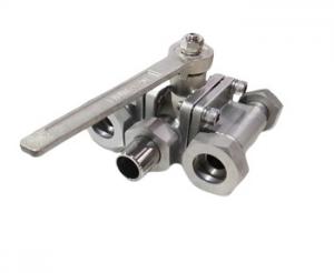 Cheap OEM DN25 Cryogenic Three Way Ball Valve Stainless Steel With Burst Disk for sale