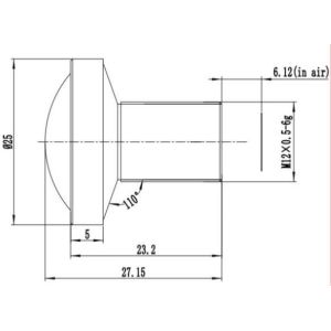 4.2mm m12 2MP lens F1.8 non image distortion s mount cctv board lens for 1/1.8″
