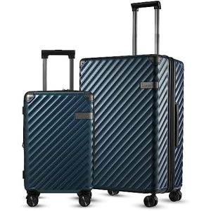Carry On Luggage 22x14x9 Airline Approved - 35L Polycarbonate Expandable Hard