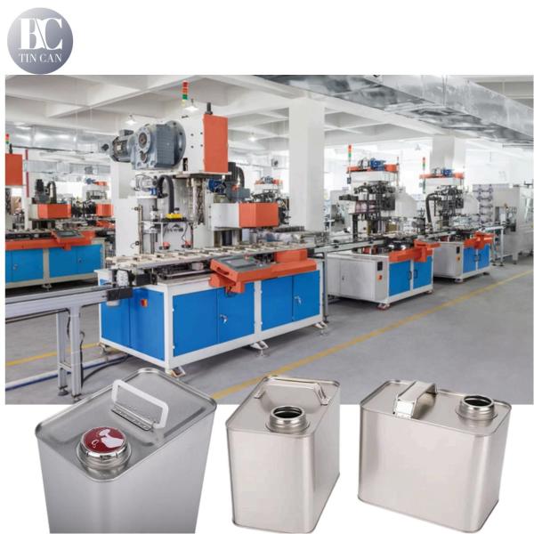 Quality 30cpm Automatic Tin Can Making Machine for 1 Gallon Empty Thinner Tin wholesale