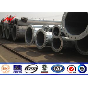 Conical 10M Steel Tubular Pole For 110kv Power Distribution Transmission Line