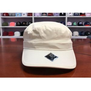 Flat Top Military Cap Medium/Custom Crown All Seasons Solid/Custom Military