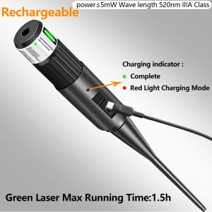 Rechargeable Bore Sighter For 177 To 12GA Caliber Rifle Handgun Universal