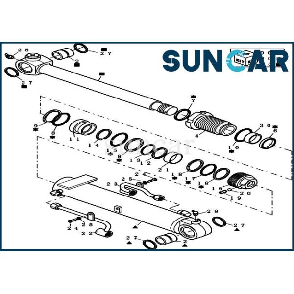 Quality 72280454 Hydraulic Boom Cylinder Repair Seal Kit Fits CX31B CASE Mini Crawler Excavator wholesale