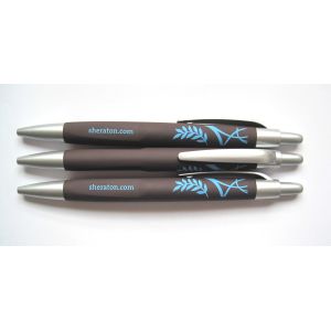 rubber sprayed Sheraton hotel plastic ball pen