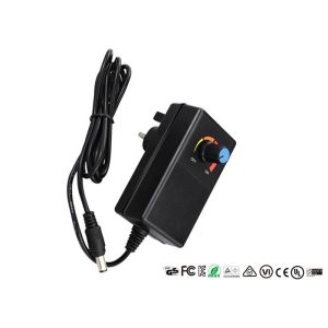 CE UL Adjustable Output Voltage Wall Adapter Power Supply With Adjustable Switch