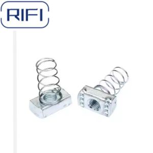 Fastener M10*8 Unistrut Nut M3 M6 M8 Steel Galvanized Channel Spring Nut