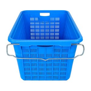 Fresh Storage Solution Plastic Nestable Mesh Crate with Customized Color and