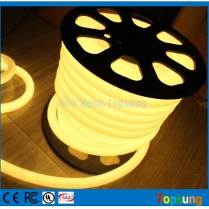 25M spool 12 Volt 360 degree round warm white led flex neon strip for room